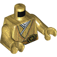 Torso Robes with Belt Print, Pearl Gold Arms and Hands Pearl Gold