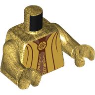 Torso, Robe, Metal Red Under Robe, Gold Decorations print, Pearl Gold Arms and Hands Perlgold