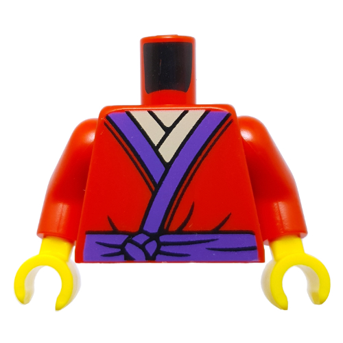 Torso, Robes, Dark Purple Trim, Belt, Tan Shirt print, Red Arms, Yellow Hands Rot