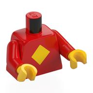 Torso, Yellow Square print, Red Arms, Yellow Hands Rot