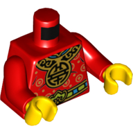 Torso, Gold Medallion, Decorations, Belt Print, Red Arms, Yellow Hands Rot