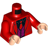 Torso Jacket, Red Tie, Purple Vest, Black Shirt Print, Red Arms, Light Nougat Hands Red