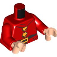 Torso, Black Belt, Bright Light Orange Belt Buckle, Buttons print, Red Arms, Light Nougat Hands Rot