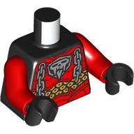 Torso, Silver Chains, Red/Gold Armor, Skull print, Red Arms, Black Hands Black