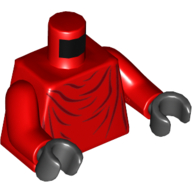 Torso Robe with Dark Red Crease Lines Print (Royal Guard), Red Arms, Black Hands Rot