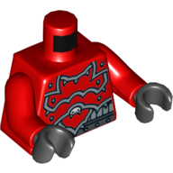 Torso Armor and Silver Belt Print, Red Arms, Black Hands Rot