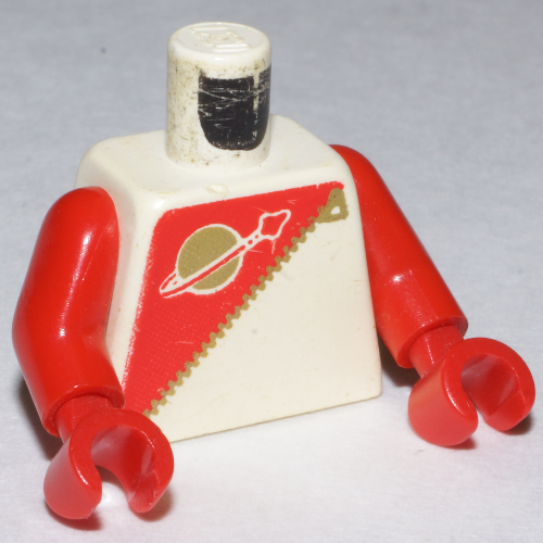 Torso Classic Space Logo, Futuron Red Print, Red Arms and Hands Weiß