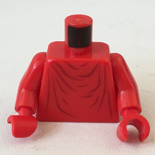 Torso Robe with Dark Red Crease Lines Print (Royal Guard), Red Arms and Hands Red