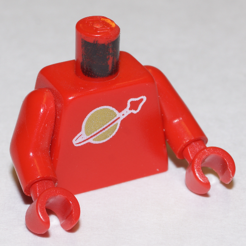 Torso Classic Space Logo Print, Red Arms and Hands Rot