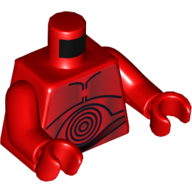 Torso Droid with Black Concentric Circles and Plates Print (R-3PO), Red Arms and Hands Rot