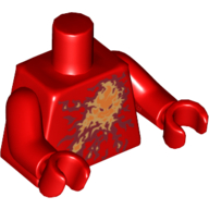 Torso Fire Energy Print (NRG Kai), Red Arms and Hands Rot