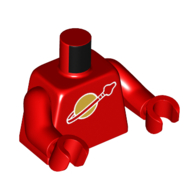 Torso Classic Space Logo print, Red Arms and Hands Rot