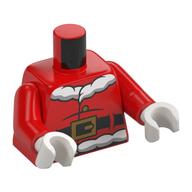 Torso Jacket, White Fur Trim, Black Creases, Black Belt Print (Santa), Red Arms, White Hands Rot