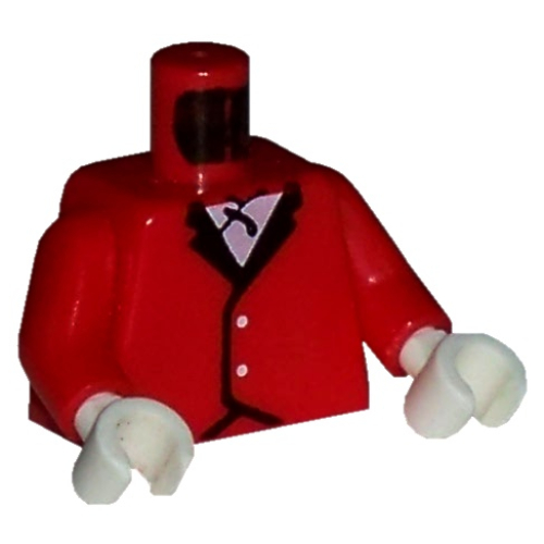 Torso Riding Jacket Print, Red Arms, White Hands Rot
