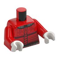 Torso, Black Armor Lines, White Collar, Belt print, Red Arms, White Hands Rot