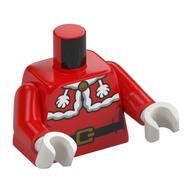 Torso, White Furls, Collar, Folds print, Red Arms, White Hands Red