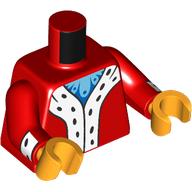 Torso, Royal Coat, White Fur with Black Spoys, Blue/Bright Light Blue Shirt print, Red Arms, Bright Light Orange Hands Rot