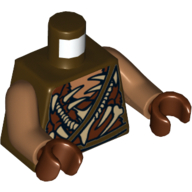 Torso Armor, Gundabad Orc Print, Medium Nougat Arms, Reddish Brown Hands Dunkelbraun