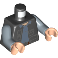 Torso Jacket, Pockets, Sand Blue Shirt, Belt Buckle Print, Sand Blue Arms, Light Nougat Hands Black