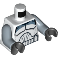 Torso Wolfpack Clone Trooper Armor Print, Sand Blue Arms, Black Hands Weiß