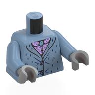 Torso, Coat, Buttons, Dark Blue Fur, Lavender Shirt print, Sand Blue Arms, Light Bluish Gray Hands Sand Blue
