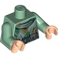 Torso Robe, Camouflage with Weapon Belt Print, Sand Green Arms, Light Nougat Hands Sandgrün