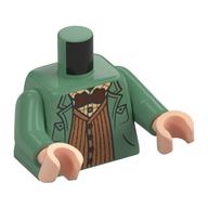 Torso, Kacket, Medium Nougat Vest, Dark Red Bow Tie, Tan Shirt print, Sand Green Arms, Light Nougat Hands Sand Green