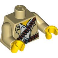 Torso Jacket, White Shirt, Bandolier and Silver Buckle Print (Jake Raines), Tan Arms, Yellow Hands Tan