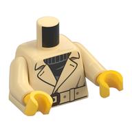 Torso, Coat, Tan Belt, Black Sweater print, Tan Arms, Yellow Hands Tan