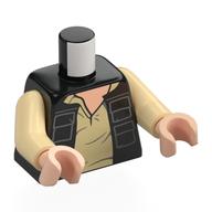 Torso, Sleeves Jacket, Tan Shirt, Light Nougat Chest print, Tan Arms, Light Nougat Hands Black