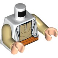 Torso, White Jacket, Tan Shirt, Orange Belt print, Tan Arms, Light Nougat Arms Weiß