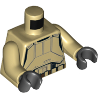 Torso Armor, Scarif Stormtrooper Print, Tan Arms, Black Hands Beige