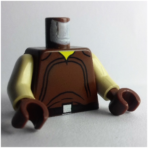 Torso Shirt, Black Belt and Silver Buckle Print (Naboo), Tan Arms, Brown Hands Braun