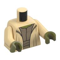 Torso Robe, Dark Tan Undershirt, Olive Green Neck, Thin Creases Print (Yoda), Tan Arms, Olive Green Hands Beige