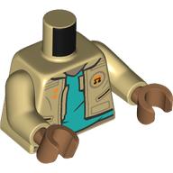 Torso, Jacket, Music Note, Dark Turquoise Shirt print, Tan Arms, Medium Nougat Hands Tan