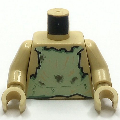 Torso Tatty Tunic Print (Dobby), Tan Arms and Hands Tan