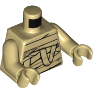 Torso Wrappings with Dark Tan Spots (Dirt) Print, Tan Arms and Hands Tan