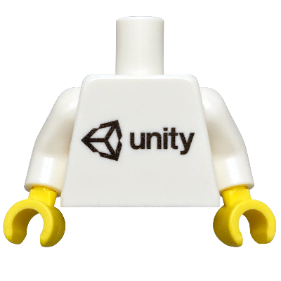 Torso Unity Logo Print, White Arms, Yellow Hands Weiß