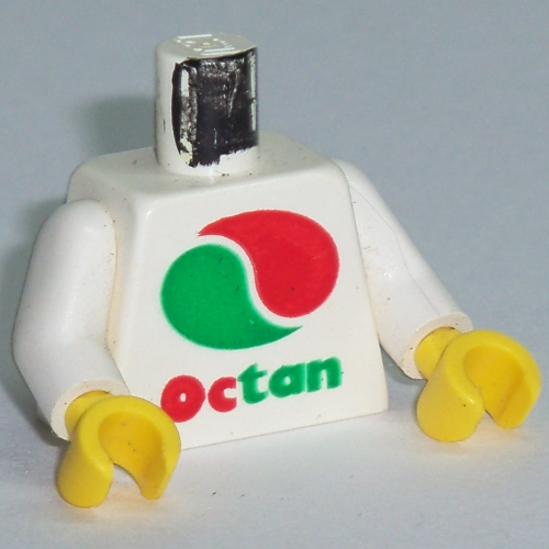 Torso Octan Logo Print, White Arms, Yellow Hands White
