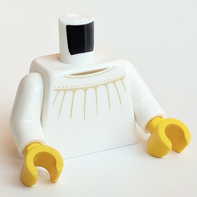 Torso, Ruffle, Mushroom Costume Print, White Arms, Yellow Hands White