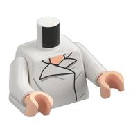 Torso Shirt, Open Collar with Wrinkles Print (Han Solo), White Arms, Light Nougat Hands in 