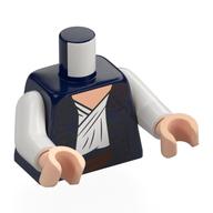 Torso Jacket, White Shirt, Light Nougat Chest, Dark Red Belt print, White Arms, Light Nougat Hands Dark Blue