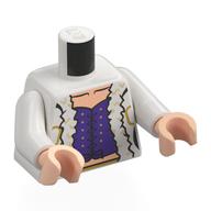 Torso, Fur Coat, Gold Decorations, Dark Purple Dress, Light Nougat Chest print, White Arms, Light Nougat Hands White