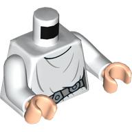 Torso Robe, Belt, Creases Print, White Arms, Light Nougat Hands White