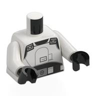 Torso, White ISB Tactical Agent Uniform print, White Arms, Black Hands Weiß