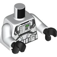 Torso, Clone Pilot Armor print, White Arms, Black Hands White