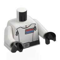 Torso, Imperial Officer Uniform, Director, Black Belt, Blue/Red Rank Indicator print, White Arms, Light Nougat Hands White