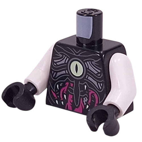 Torso, Yellowish Grey Eye, Silver Armor, Magenta Markings print, White Arms, Black Hands Black