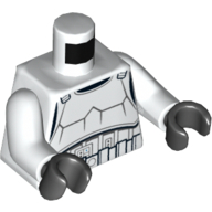 Torso Stormtrooper, Detailed Armor Print, White Arms, Black Hands Weiß