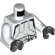 Torso Armor, Stormtrooper Print (Imperial Pilot), White Arms, Black Hands Weiß
